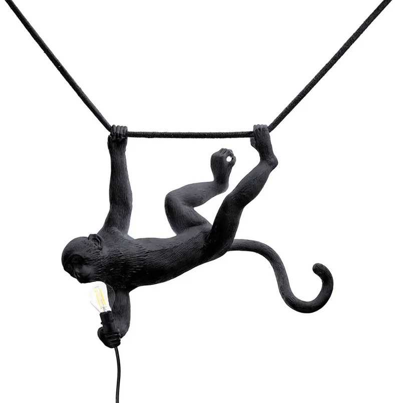 Monkey Swing Lampada da Esterno a Sospensione Black - Seletti