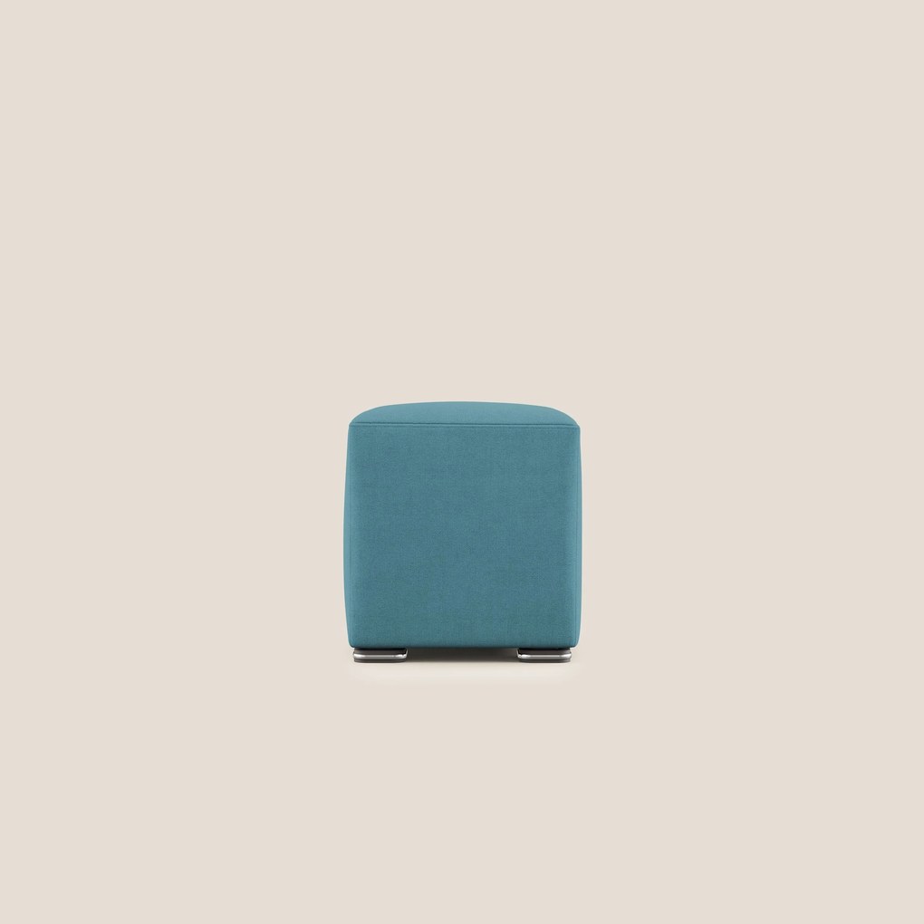Cube pouf in tessuto morbido impermeabile T02 azzurro