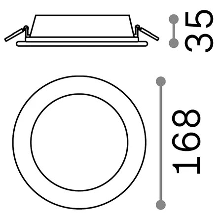 Faretto Da Incasso Moderno Groove Alluminio Bianco Led 20W 3000K D16,8Cm