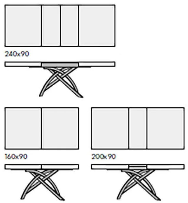 GAIA- tavolo da pranzo allungabile