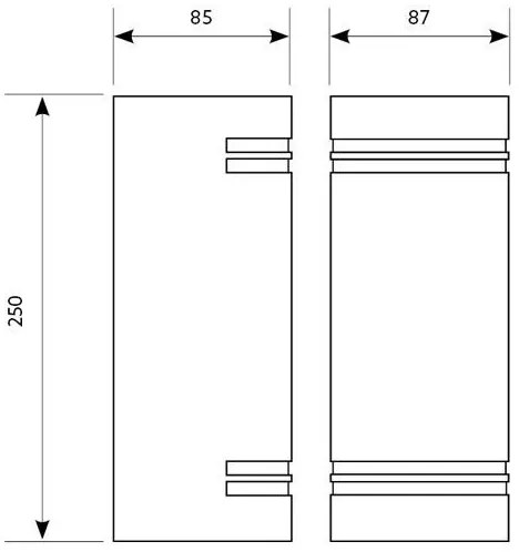 Applique da esterno QUAZAR7 2xGU10/11W/230V IP44 nera