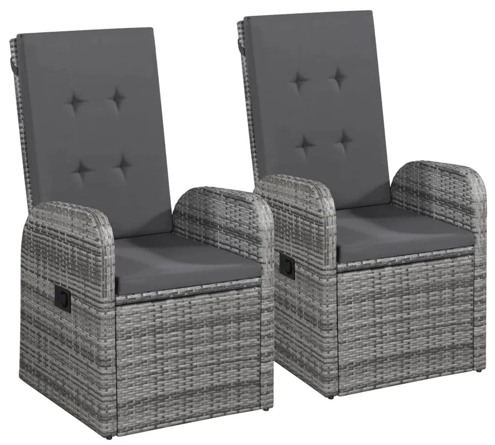 Set mobili da pranzo per giardino 5 pz grigio