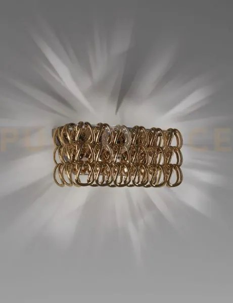 Giogali applique a parete 2 cristallo oro e cromo lucido 2 luci att...