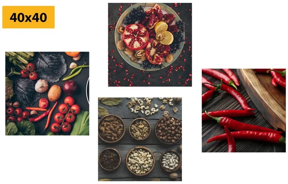 Set di quadri – Specialità culinarie