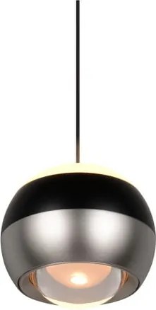 Lampadario LED nero e argentato ø 15,5 cm Orbit – Trio Select