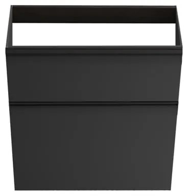 Mobile da bagno sospeso sotto lavabo Fusion L 59.5 x H 60 x P 45.5 cm antracite opaco, 2 cassetti