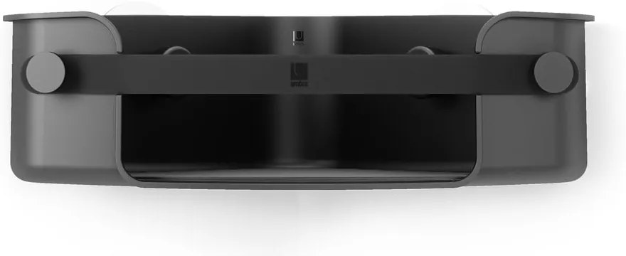 Mensola da bagno senza foratura/ad angolo nera in plastica Flex Adhesive – Umbra