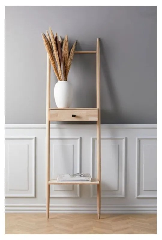 Scaffale in legno di quercia di colore naturale 30x170 cm Ebern - Villa Collection