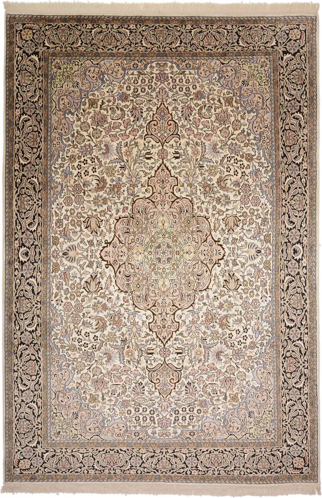 Cashmere Silk Tappeto orientale 280 x 190 (Indian) Annodato A Mano