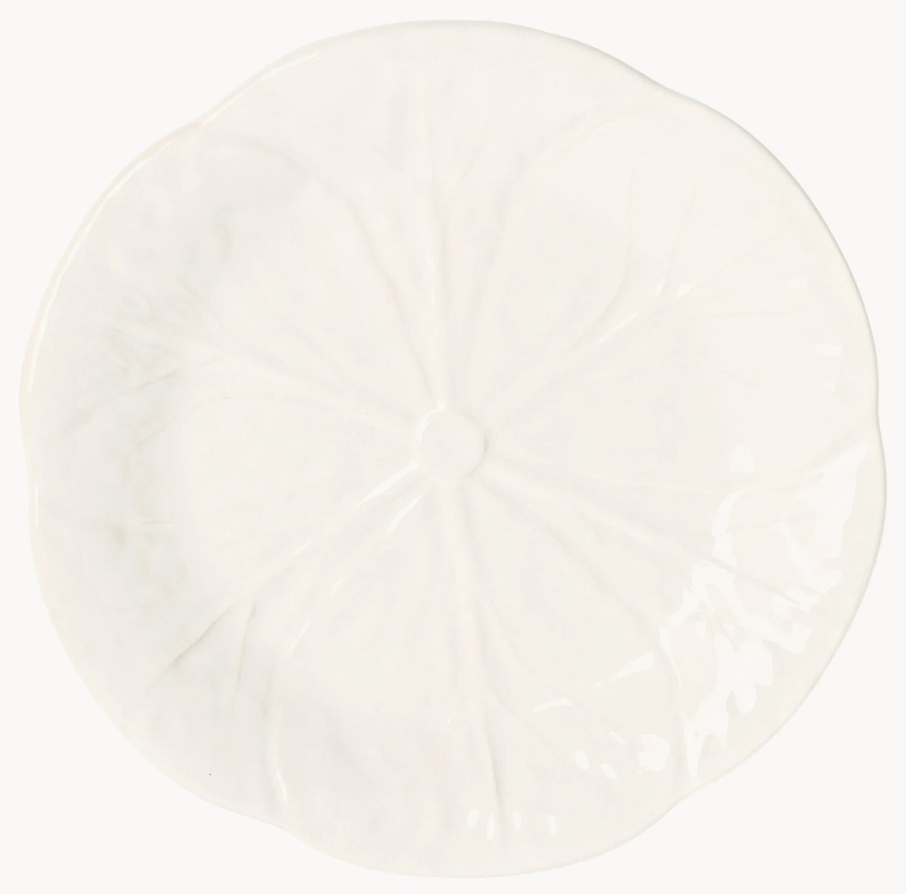 Set di 4 piatti da colazione dipinti a mano Cabbage