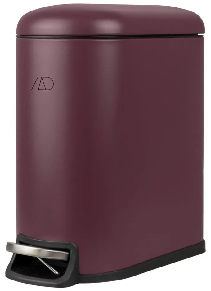 Cestino per la spazzatura viola scuro in metallo con pedale 5 l Mini Walther – Mette Ditmer Denmark