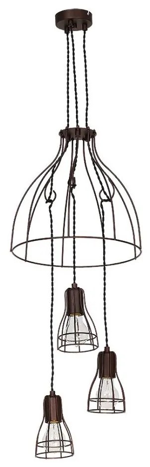 Lampadario a sospensione con filo SHEILA 3xE27/60W/230V