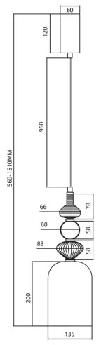 Lampadario LED a sospensione con filo ARTE LED/12W/230V diametro 13 cm ottone