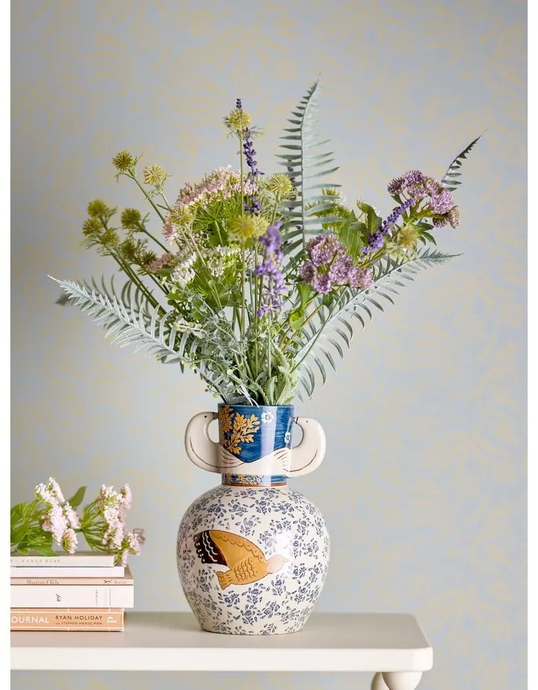 Vaso in gres dipinto a mano (altezza 23,5 cm) Hezha - Bloomingville