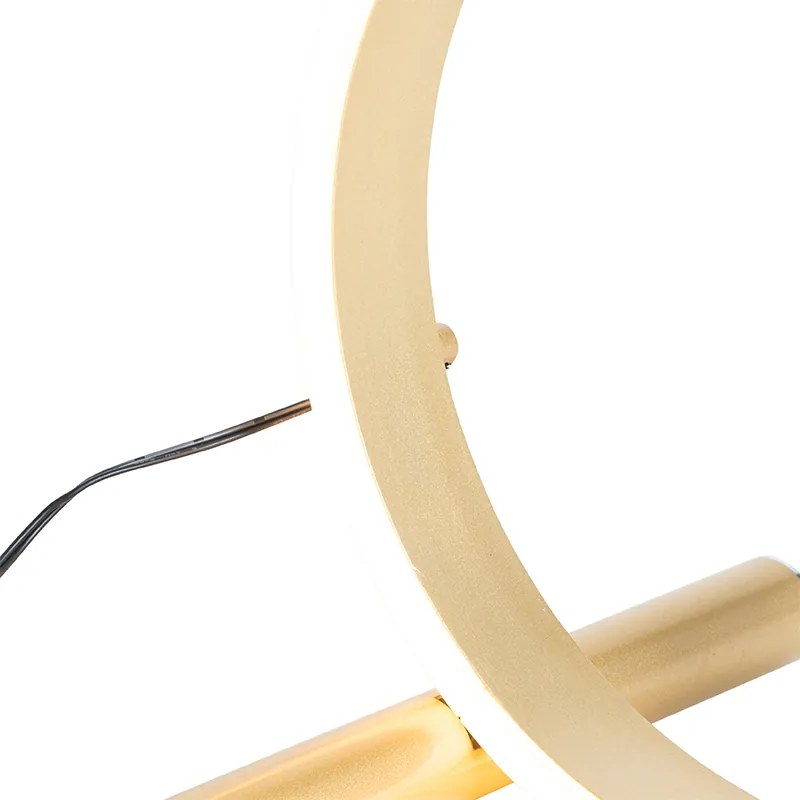 Lampada da tavolo di design in ottone con LED dimmerabile a 3 livelli - Navara