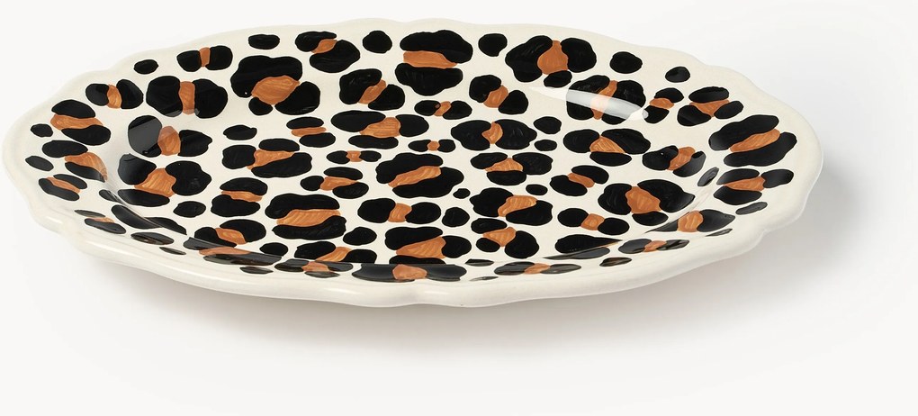 Piatto da portata fatto a mano Leopardo