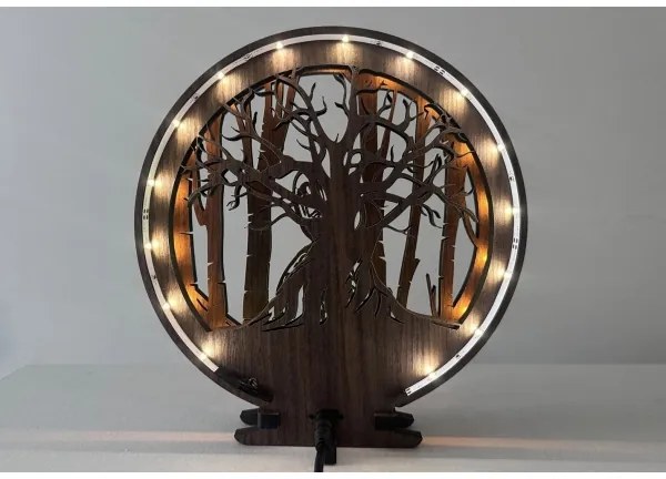 Li-Go 23613/DUB2 - Lampada da tavolo decorativa LED dimmerabile LED/12W/230V 20x22 cm rovere