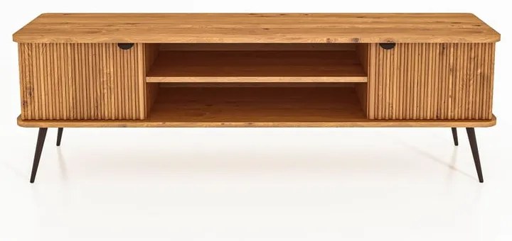 Tavolo TV in legno di quercia di colore naturale 180x57 cm Kula - The Beds