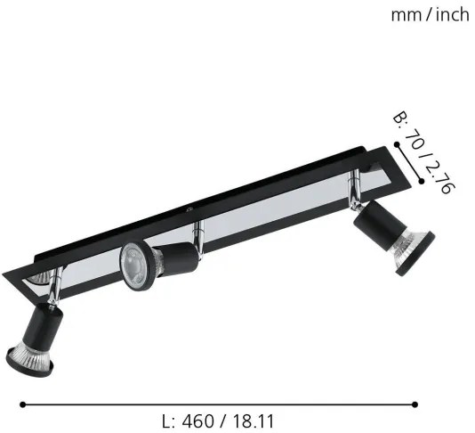 Eglo 94965 - Faretto LED SARRIA 3xGU10-LED/5W/230V