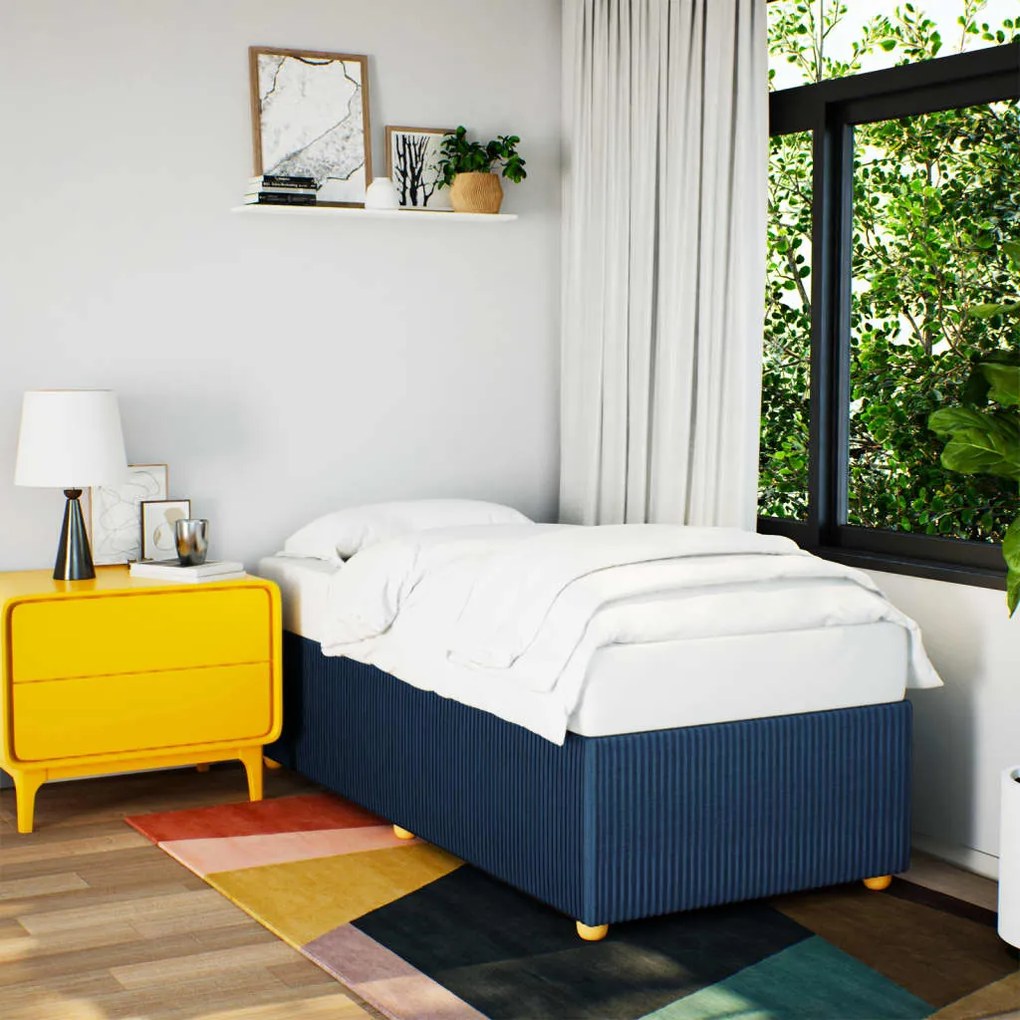 Giroletto Senza Materasso Blu 100x200 Cm İn Tessuto /
