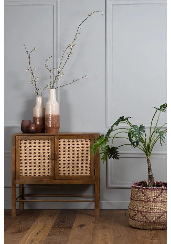 Cassettiera in legno di mango marrone 88x84 cm Nipas - Light &amp; Living