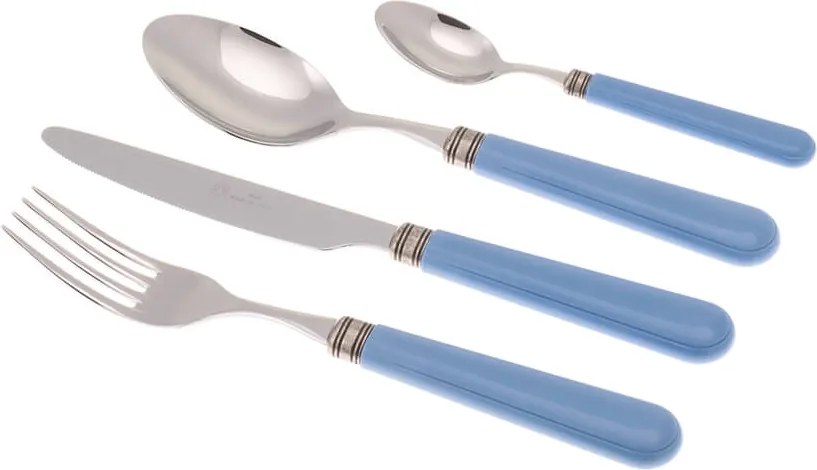 Servizio Set di Posate 24 Pezzi in Acciaio Inox Rivadossi Sandro Mistral Azzurro...