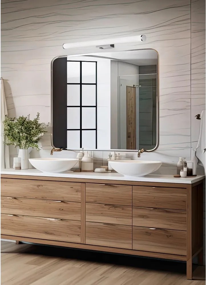 Lampada da parete a LED in argento lucido Mattimo - Trio