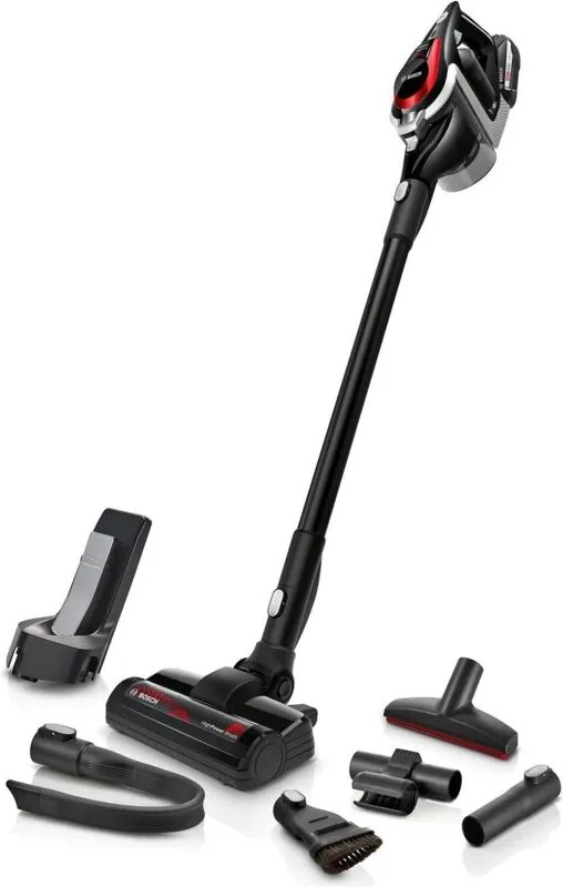 Bosch BSS 81 POW 1 Scopa Elettrica Ricaricabile senza Fili e senza Sacco con Batteria Intercambiabile Bosch Power For ALL e Caricabatterie Nero