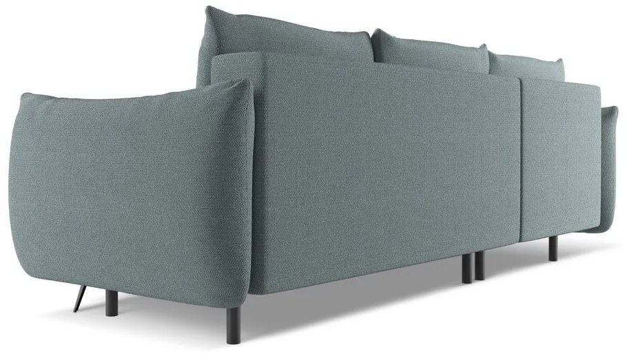 Divano angolare azzurro (con penisola a sinistra) Malie – Makamii