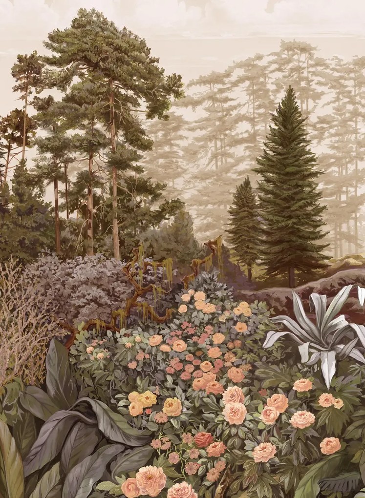 Isidore Leroy Carta da parati panoramica Firone Terracotta - Panel A