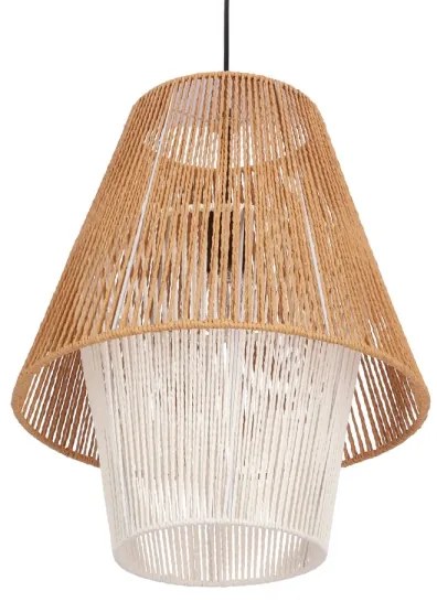 Lampadario a sospensione su cavo AFRICA 1xE27/40W/230V Ø 40 cm marrone/crema