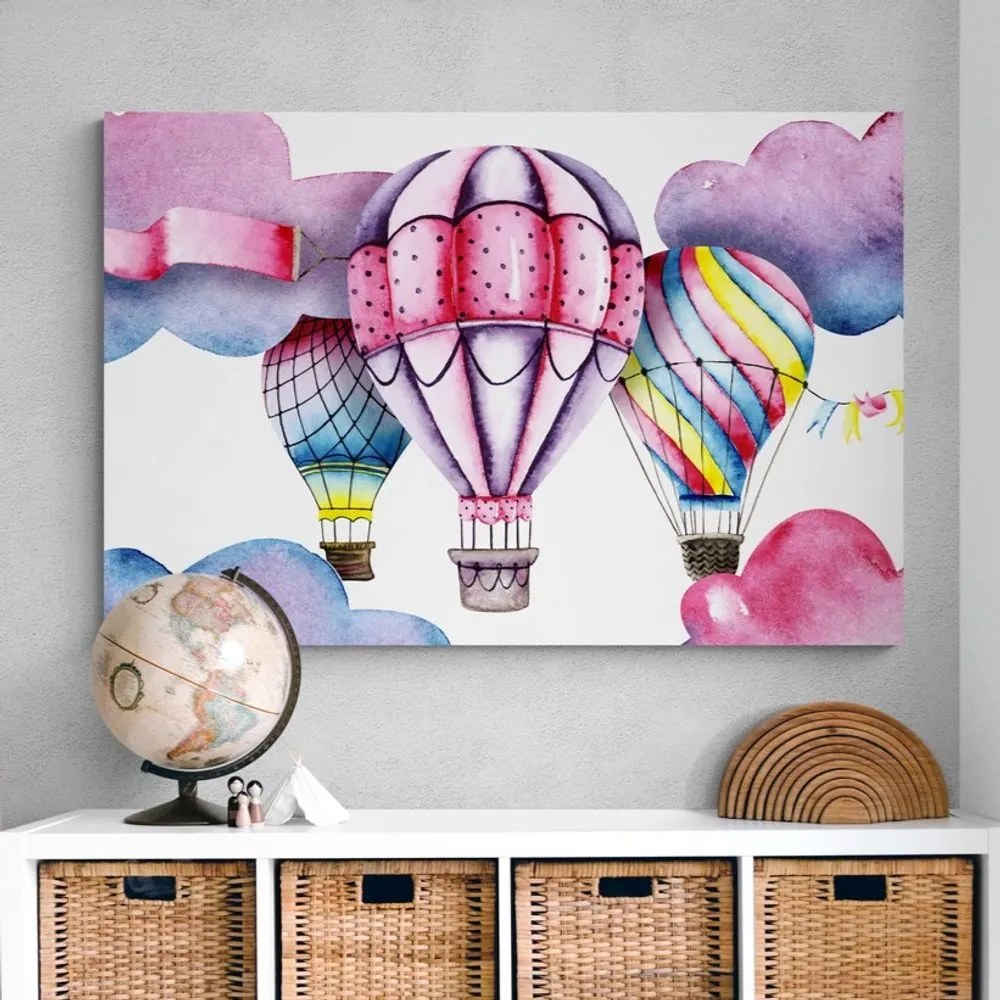 Quadro su tela – Palloncini ad acquerello