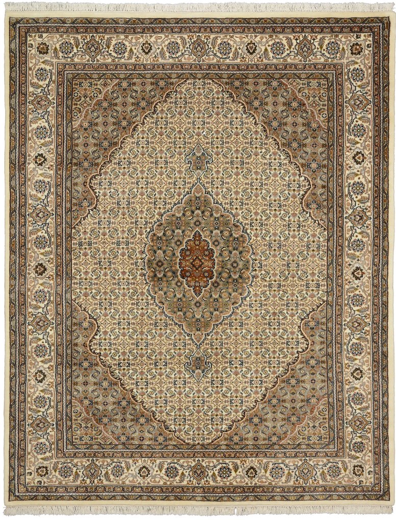 Tabriz Tappeto orientale 250 x 190 Beige (Indian) Annodato A Mano