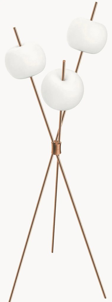 Lampada da terra a LED in vetro soffiato con luce regolabile Kushi