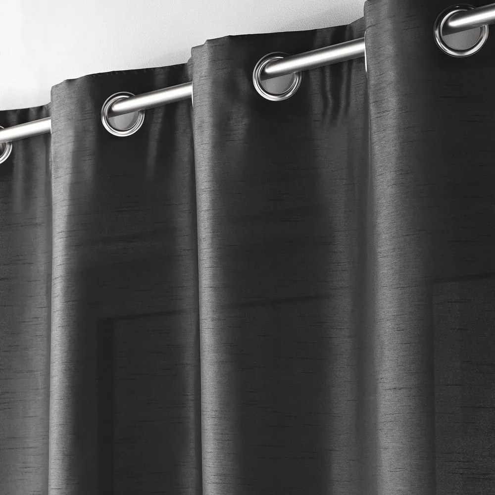 Tenda grigio scuro in microsatinato 140x240 cm Shana – douceur d'intérieur