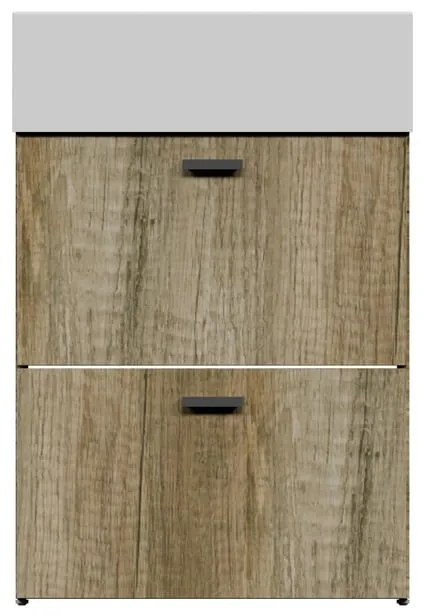 Mobile da bagno a terra sotto lavabo L 59 x H 71 x P 49 cm marrone opaco, 2 ante COLAVENE Nobu