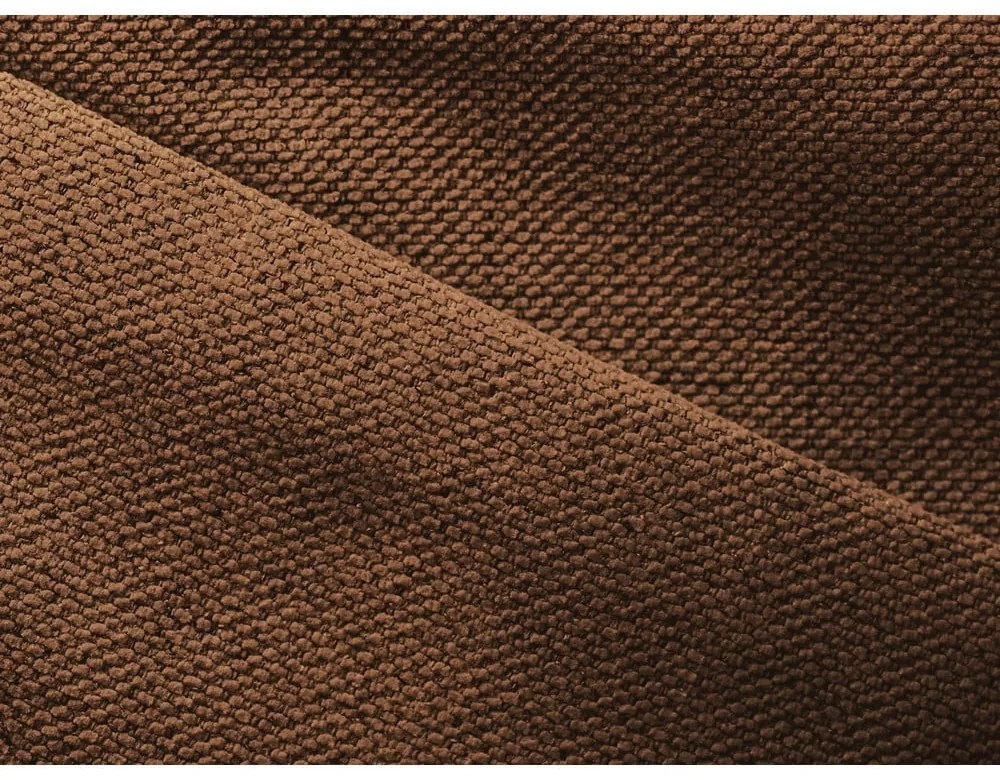 Divano angolare arancione allungabile/con contenitore (con penisola a sinistra) Nanea – Makamii