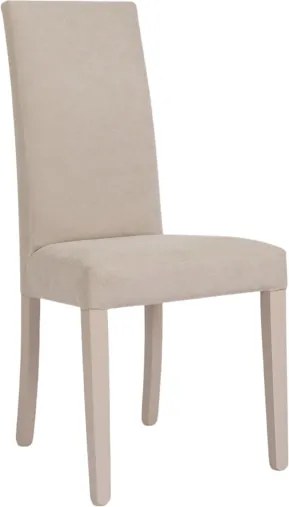 Sedia moderna denver in tessuto Beige imbottita - set 2