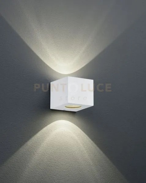 Cordoba applique led da esterno cubo bianco con diffusori intercamb...