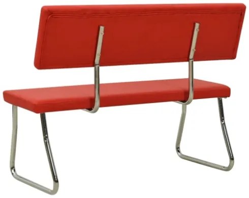 Panca 110 cm Rossa in Similpelle