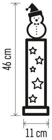 Decorazione natalizia LED 7xLED/2xAA pupazzo di neve