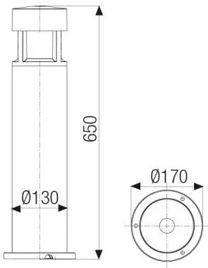 Greta Mini Led 15W 4000°K H. 65Cm
