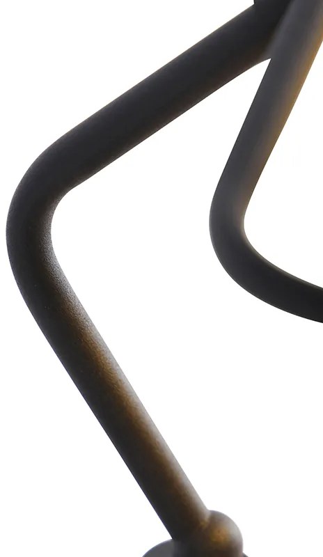 Lampada da notaio classica nera con vetro opalino - Banker