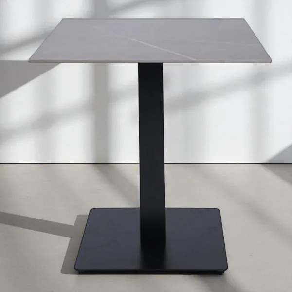 Tavolo pub ristorante bar quadrato 70x70 cm Top per esterno effetto Cemento H 75