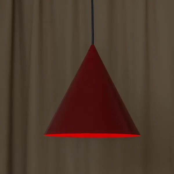 Lampada a sospensione con cavo ETNA II 1xE27/15W/230V diam. 25 cm rossa