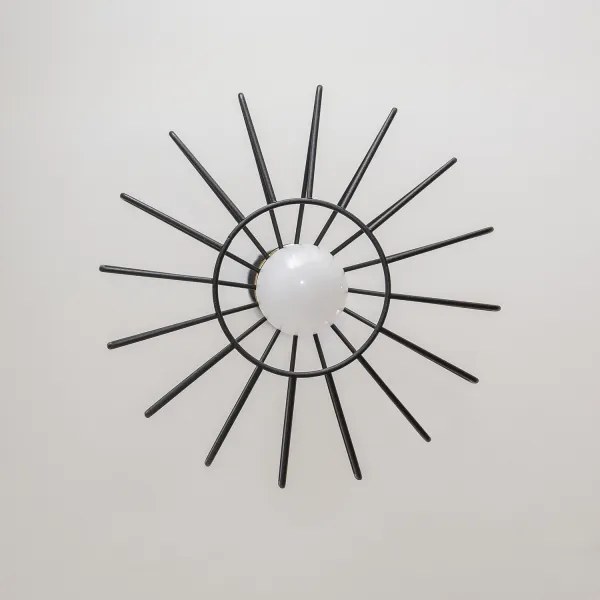 Lampada a sospensione con cavo SOLANO 1xE27/15W/230V nero/oro