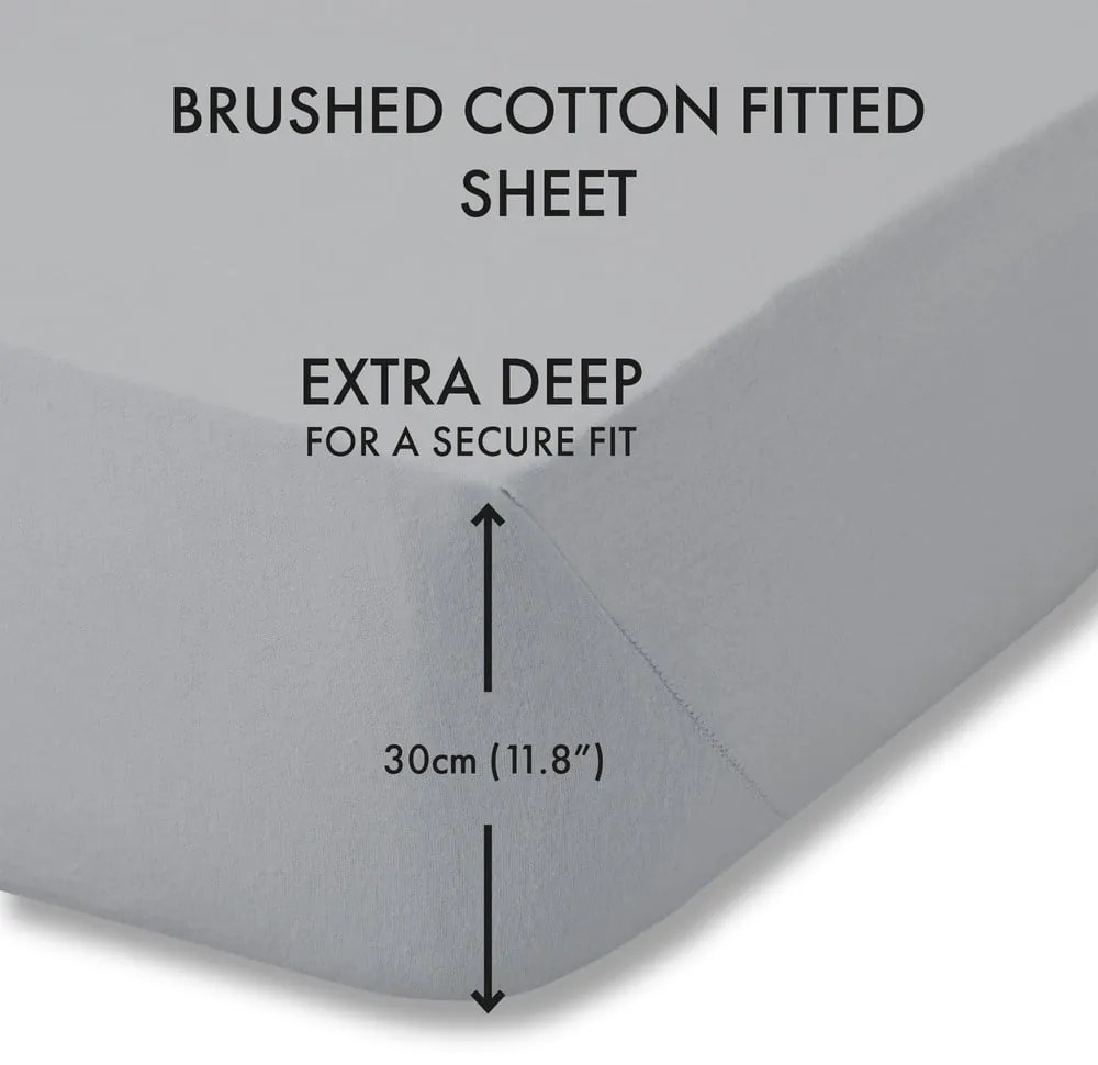 Lenzuolo in cotone grigio 90x190 cm - Catherine Lansfield