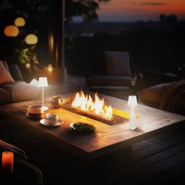 Briloner 7510016 - Lampada da tavolo LED RGBW CALIDA dimmerabile 2,5W/5V IP44 1200 mAh bianca