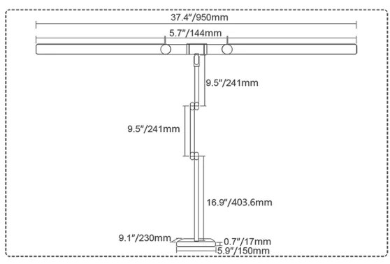 Brilagi-LED Lampada da tavolo dimmerabile a sfioramento VARIO LED/24W/230V 3000-6500K bianca