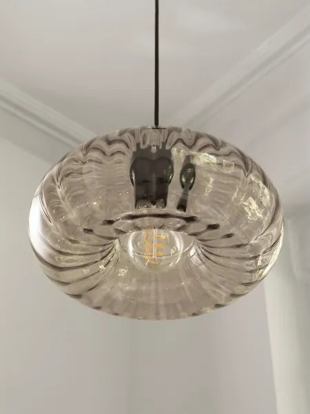 Osram - Lampada a sospensione con cavo DECOR SMOKE 1xE27/12W/230V Ø 28 cm nero/grigio fumé